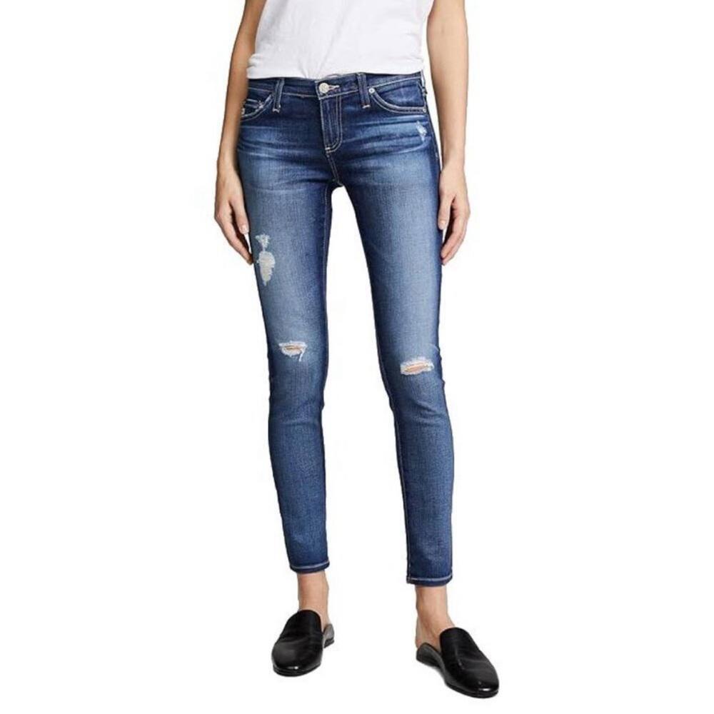 AG Adriano Goldschmied The Legging Ankle Skinny Jeans Distressed 27